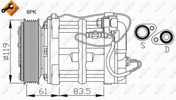 Compressor, air conditioning EASY FIT 32108