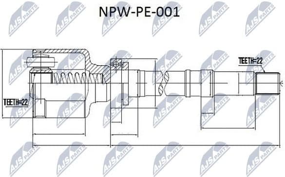 Joint Kit, drive shaft NPW-PE-001