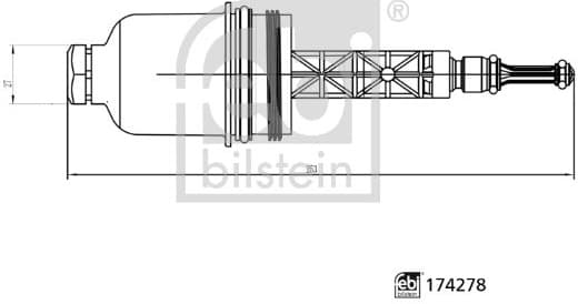 Cap, oil filter housing febi Plus 174278