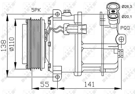 Compressor, air conditioning EASY FIT 32312 - image 3