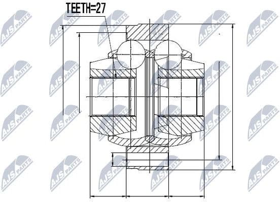 Joint Kit, drive shaft NPW-TY-053 - image 2