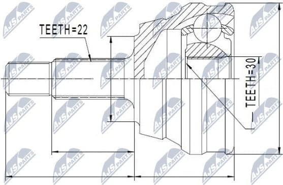 CV joint outer NPZ-VW-012 - image 2