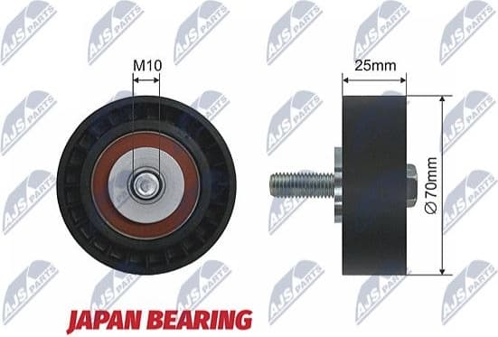Deflection/Guide Pulley, V-ribbed belt RNK-CT-023