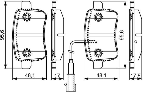 Brake Pad Set, disc brake 0986495305