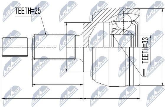 Joint Kit, drive shaft NPZ-RE-017