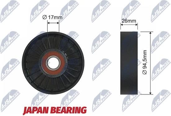 Tensioner Pulley, V-ribbed belt RNK-ME-001