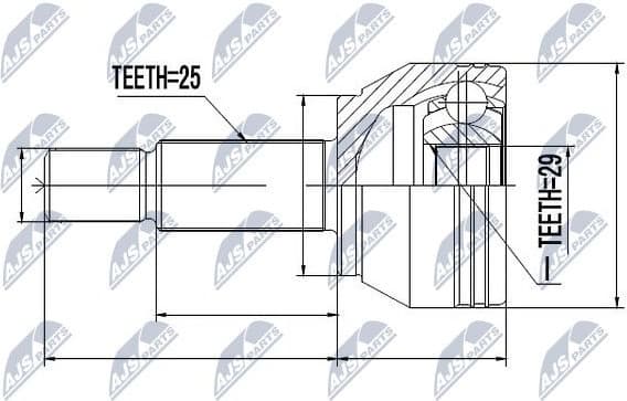 Joint Kit, drive shaft NPZ-MZ-060