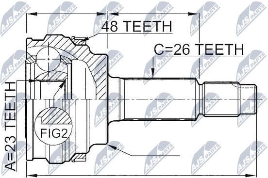 CV joint outer NPZ-TY-004 - image 2