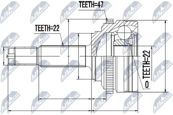 Joint Kit, drive shaft NPZ-DW-021