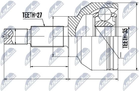 Joint Kit, drive shaft NPZ-RE-019