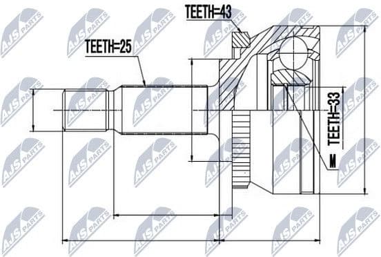 Joint Kit, drive shaft NPZ-VV-002