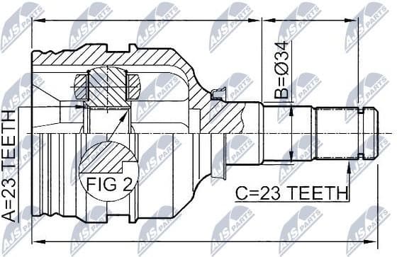 Joint Kit, drive shaft NPW-TY-067 - image 4