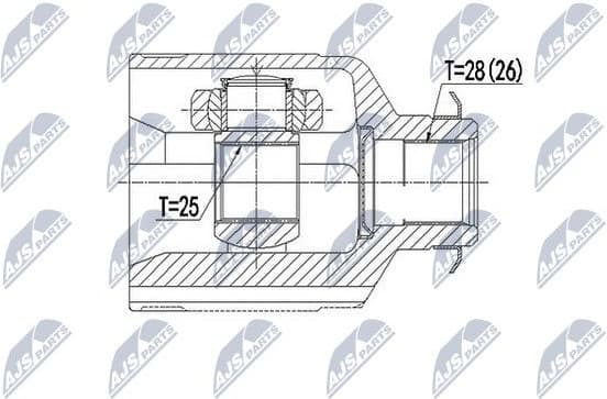 Joint Kit, drive shaft NPW-KA-341 - image 2