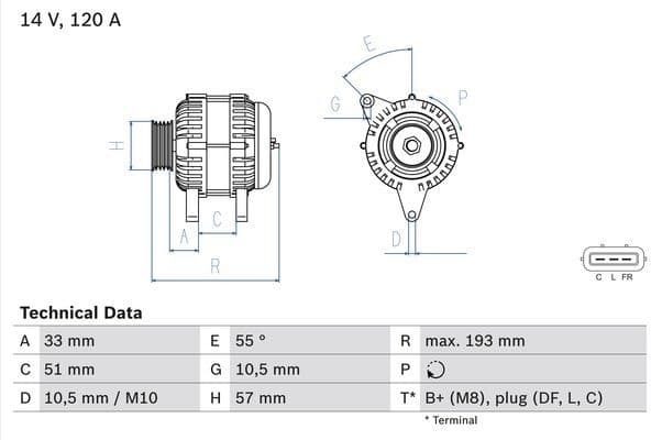 Alternator 0986083830