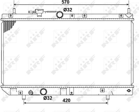 Radiator, engine cooling 53277