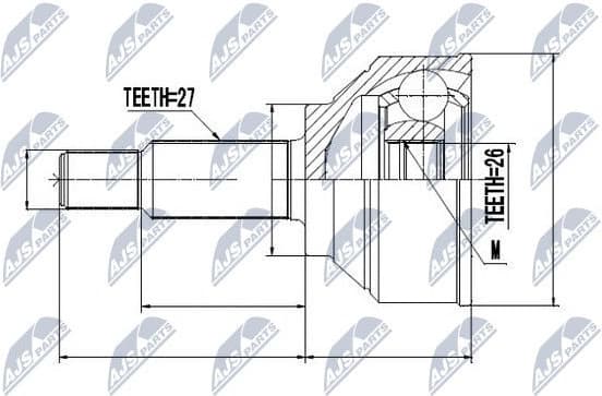 Joint Kit, drive shaft NPZ-RE-014
