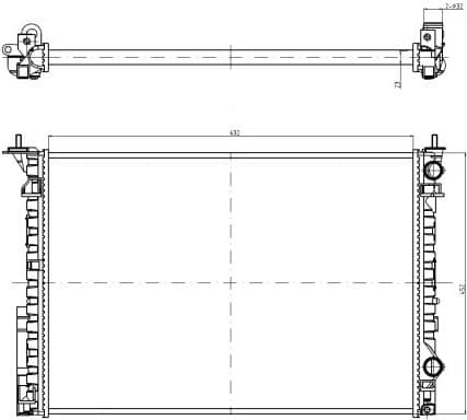 Radiator, engine cooling Economy Class 58242A