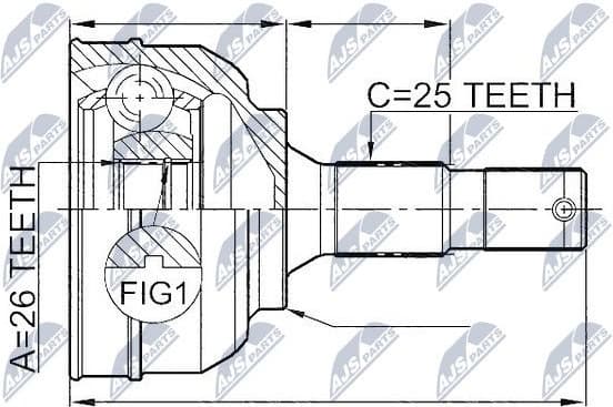 CV joint outer NPZ-CT-020 - image 2