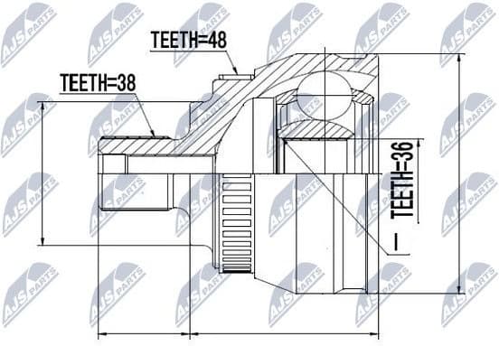 CV joint outer NPZ-AU-049 - image 2