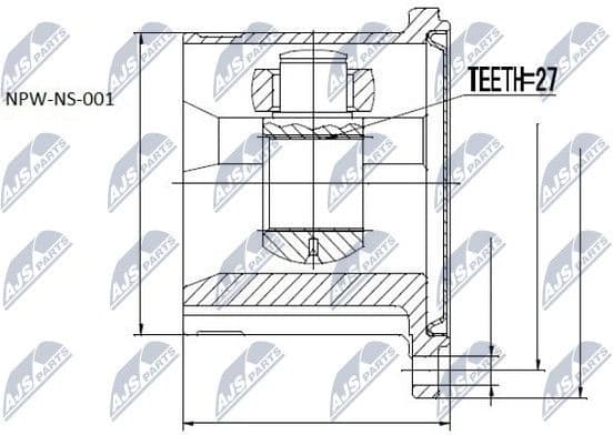 Joint Kit, drive shaft NPW-NS-001 - image 2