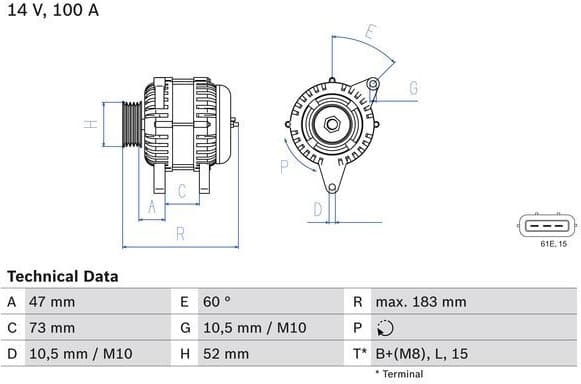 Alternator 0986080920