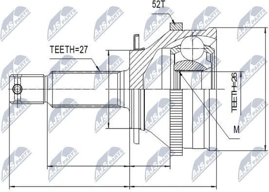 Joint Kit, drive shaft NPZ-HY-501