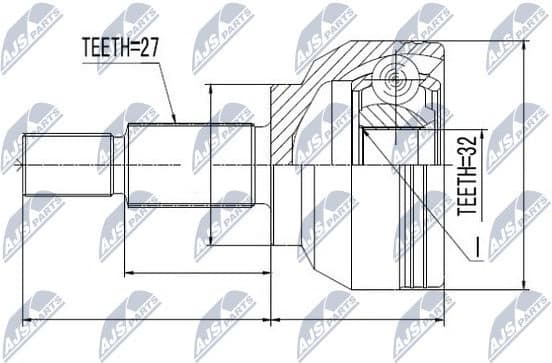 Joint Kit, drive shaft NPZ-RE-018
