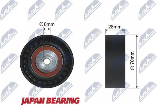 Deflection/Guide Pulley, V-ribbed belt RNK-VW-005