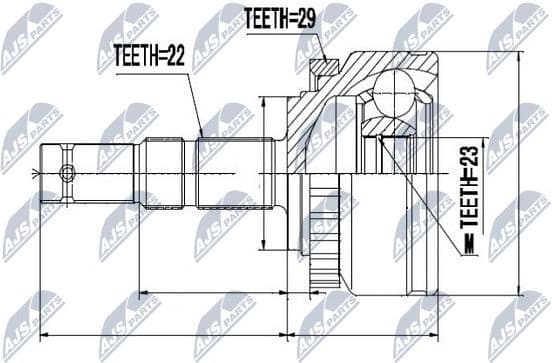 Joint Kit, drive shaft NPZ-PL-015