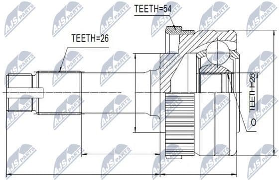 Joint Kit, drive shaft NPZ-ME-011
