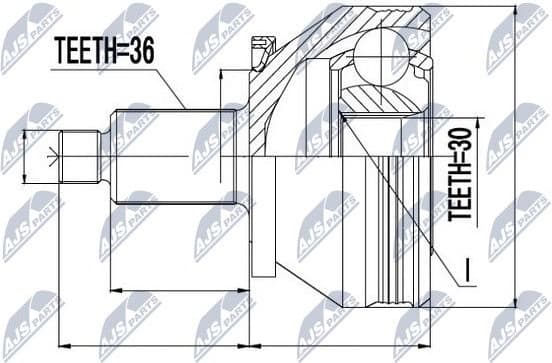 Joint Kit, drive shaft NPZ-SK-005