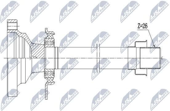 Stub Shaft, differential NPW-VW-004R1 - image 2