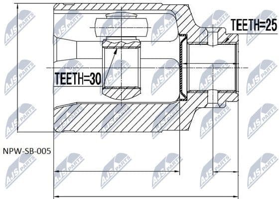 Joint Kit, drive shaft NPW-SB-005 - image 2