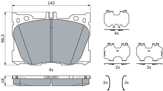 Brake Pad Set, disc brake 0 986 424 335