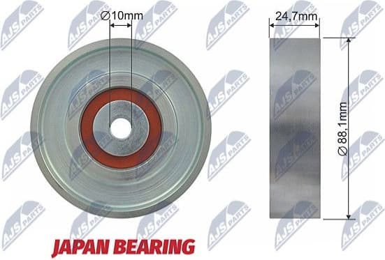 Deflection/Guide Pulley, V-ribbed belt RNK-TY-031