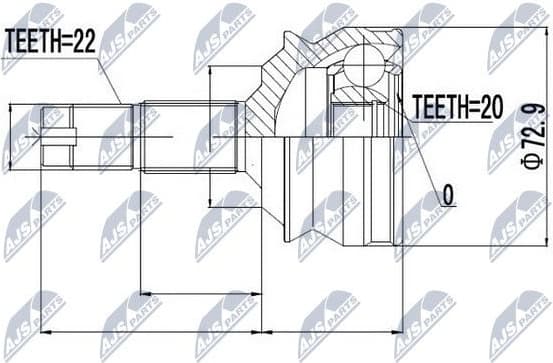 Joint Kit, drive shaft NPZ-FT-002