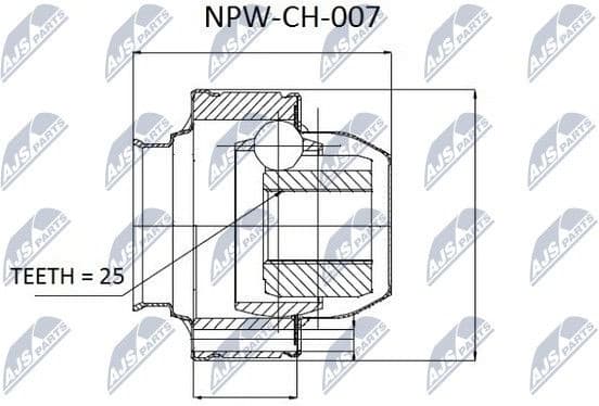 CV joint inner NPW-CH-007 - image 2