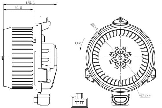Interior Blower EASY FIT 34268