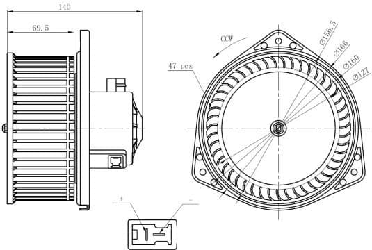 Interior Blower EASY FIT 34303