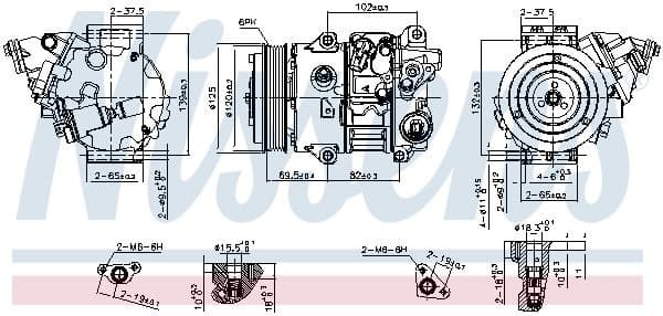 Compressor, air conditioning ** FIRST FIT ** 890805