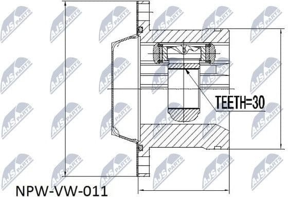Joint Kit, drive shaft NPW-VW-011 - image 2