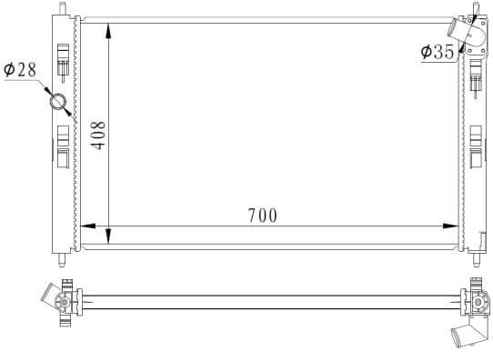 Radiator, engine cooling 59260