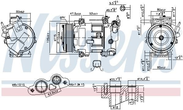Compressor, air conditioning ** FIRST FIT ** 890606