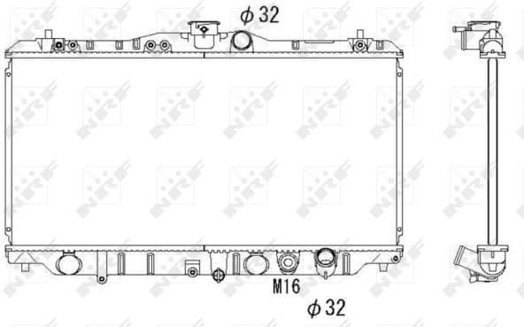 Radiator, engine cooling 536352