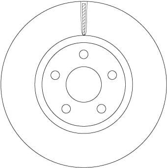 Brake Disc TRW SINGLE DF6810S