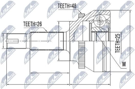 Joint Kit, drive shaft NPZ-TY-060 - image 2