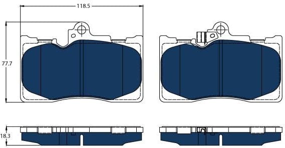 Brake Pad Set, disc brake ELECTRIC BLUE GDB3398BTE