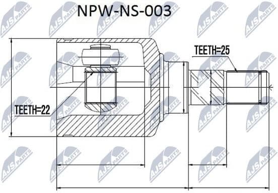 Joint Kit, drive shaft NPW-NS-003 - image 2