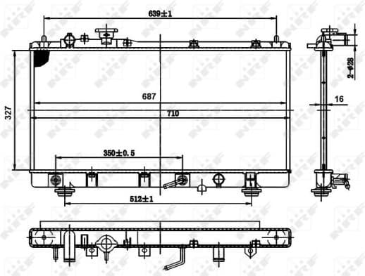 Radiator, engine cooling 50142