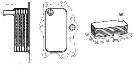 Oil Cooler, engine oil 31818